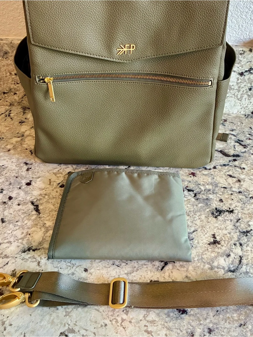 Freshly Picked Convertible Classic Sage Green Diaper Bag ll Backpack